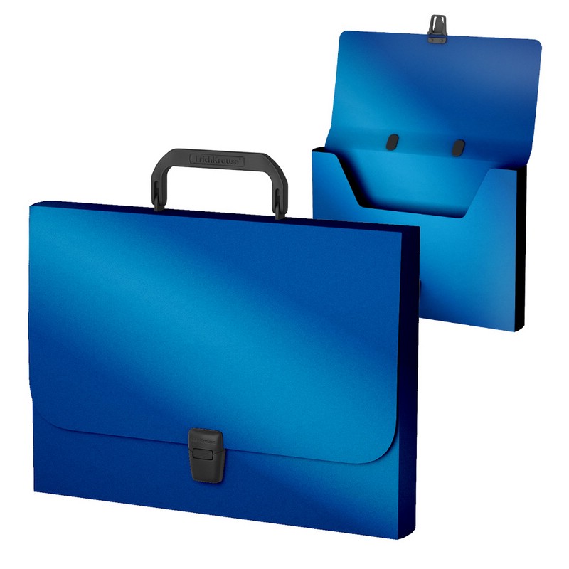 Портфель пластиковый Matt Ice Metallic, FC, синий