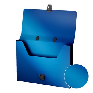 Портфель пластиковый Matt Ice Metallic, FC, синий 2