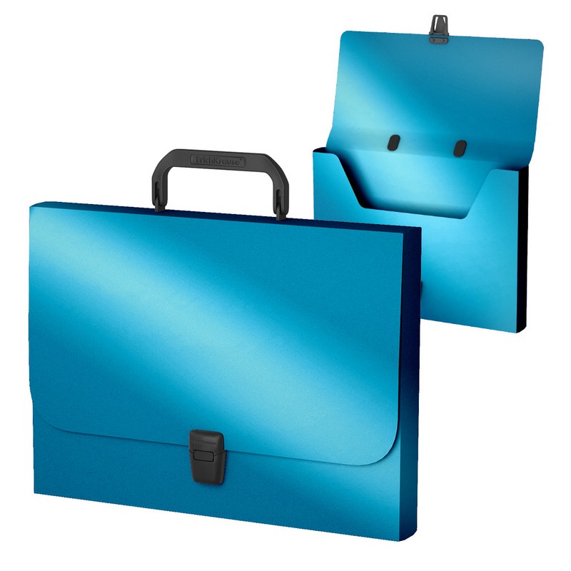 Портфель пластиковый Matt Ice Metallic, FC, голубой