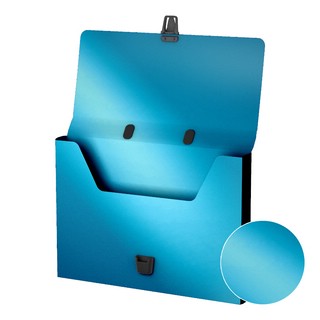 Портфель пластиковый Matt Ice Metallic, FC, голубой 2