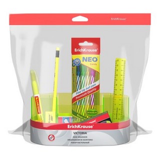 Набор настольный ErichKrause® Victoria, Neon, желтый 3