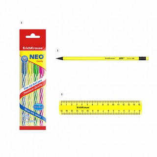 Набор настольный ErichKrause® Base, Neon, желтый 2