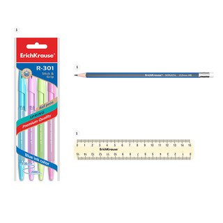 Набор настольный 'Forte. Pastel', желтый с фиолетовой вставкой ErichKrause 2