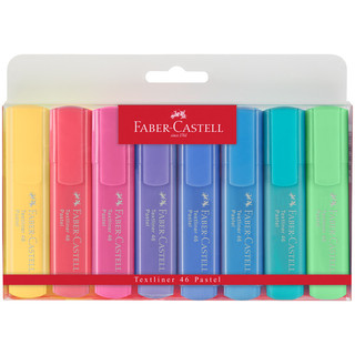 Набор текстовыделителей Faber-Castell '46 Pastel', 8 пастельных цв., 1-5мм, пластик. уп 1