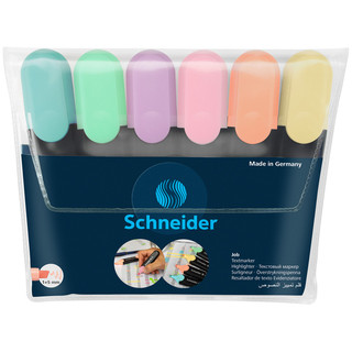 Текстовыделители "Job", 1-5 мм, 6 цветов Schneider, цвет разноцветный
