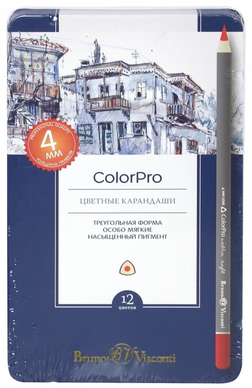 Карандаши цветные 'ColorPro', 12 цветов