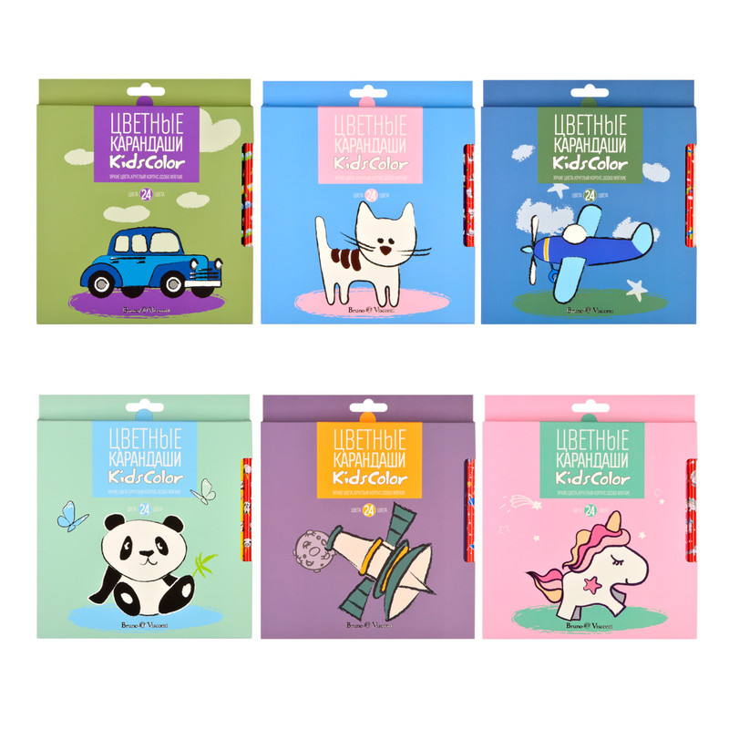 Карандаши цветные 'Kids color', 24 цвета