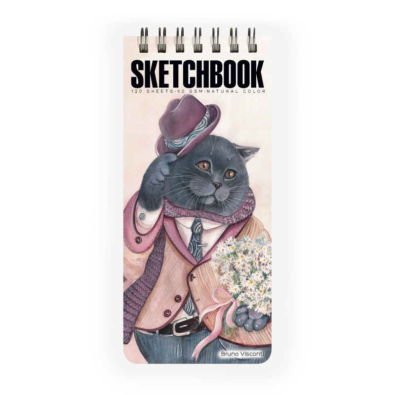 Скетчбук, 105х220 мм, 120 листов