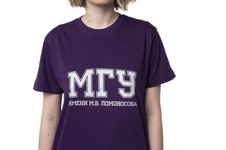 Футболка с надписью МГУ имени М.В. Ломоносова на русском языке 2