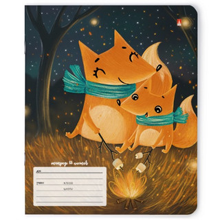 Тетрадь 'Волшебные Лисы' 18 листов, в клетку, в ассортименте. Цена за 1 шт. 4