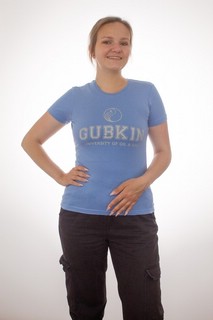 Футболка с логотипом РГУ нефти и газа (женская)