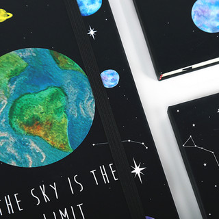 Блокнот А7 'Планеты' надпись и земля, артикул KW043-000967 7