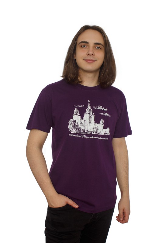 Футболка с видом главного здания МГУ имени М.В. Ломоносова