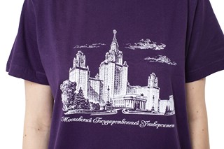 Футболка с видом главного здания МГУ имени М.В. Ломоносова 2