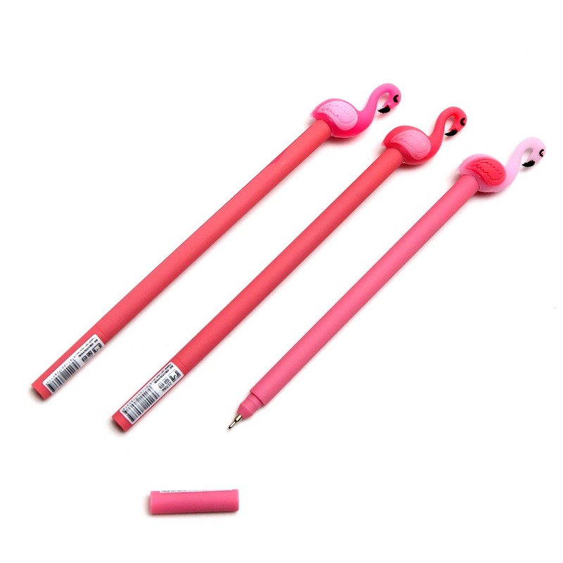 Ручка 'Фламинго' шариковая, с фигуркой фламинго, 0.7 мм, розовый soft-корпус. Цена за 1 шт.