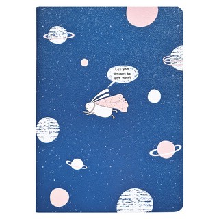 Тетрадь 'Bunny. Космос' 40 л, клетка, 15х21 см, мягкий переплет, скрепка 1