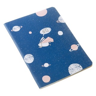 Тетрадь 'Bunny. Космос' 40 л, клетка, 15х21 см, мягкий переплет, скрепка 2