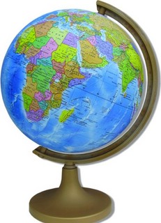 Глобус политический, диаметр 16 см + Мини-энциклопедия 'Страны Мира', DMB 1