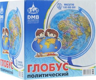 Глобус политический, диаметр 16 см + Мини-энциклопедия 'Страны Мира', DMB 2