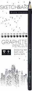 Скетч карандаши чернографитные 'SKETCH&ART' 9 штук (21-0063)