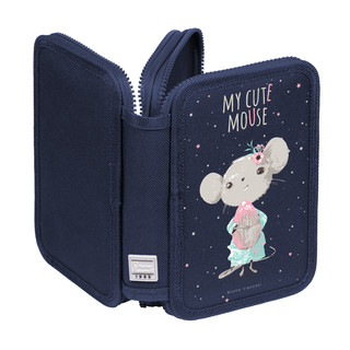 Пенал на молнии 'Мышонок', два отделения, 200х130 мм, синий 2