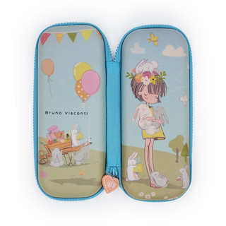 Пенал на молнии 'Девочка и кролики' 2