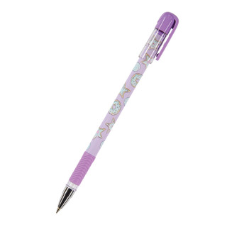 Ручка шариковая 'Сладости. Пончики' 0.5 мм, синяя в фиолетовом корпусе