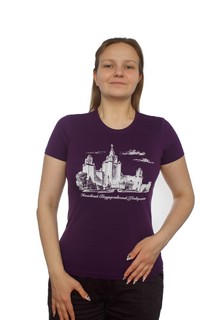 Футболка с видом главного здания МГУ имени М.В. Ломоносова