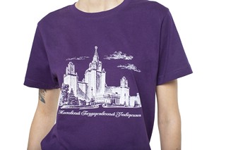 Футболка с видом главного здания МГУ имени М.В. Ломоносова 2