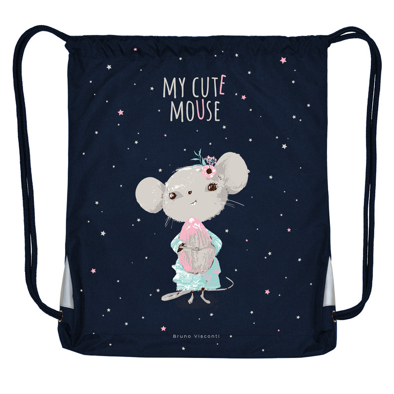 Мешок для обуви синий 'Мышонок' 35х45 см