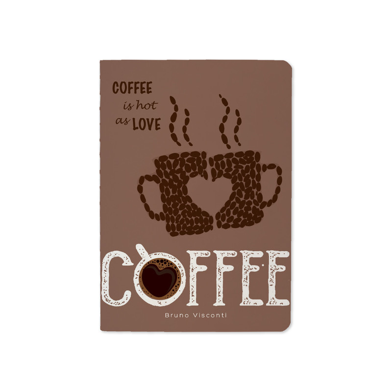 Тетрадь 'Coffee as hot as love' 105х148 мм, 32 л, клетка