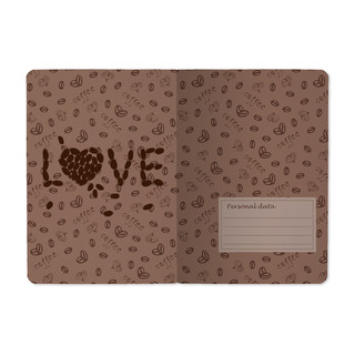 Тетрадь 'Coffee as hot as love' 105х148 мм, 32 л, клетка 2