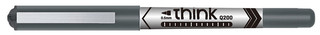 Ручка-роллер DELI Think EQ20020, 0.5 мм, стреловидный наконечник, черный