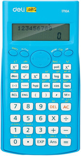 Калькулятор DELI E1710A/BLU, 10+2-разрядный, синий