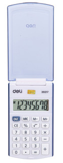 Калькулятор карманный 'Deli', 8 разрядов, цвет: синий, арт. E39217/BLUE