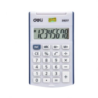 Калькулятор карманный 'Deli', 8 разрядов, цвет: синий, арт. E39217/BLUE 2