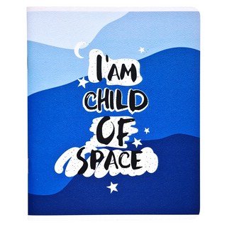 Тетрадь "Quote, синий" 48 л, клетка, 165х203 мм, мягкий переп...