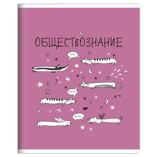 Тетрадь 'Feed us, обществознание' 48 л, клетка, 165х203 мм, м...