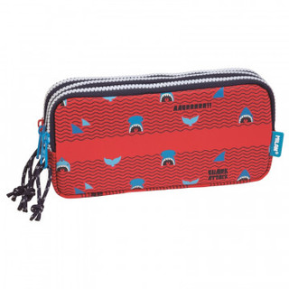 Пенал-тубус 'Shark. Attack' 3 отделения, 220x110x65 мм Milan 2