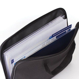 Папка на молнии с ручками А4, черная, 350х270 мм, 221433 5