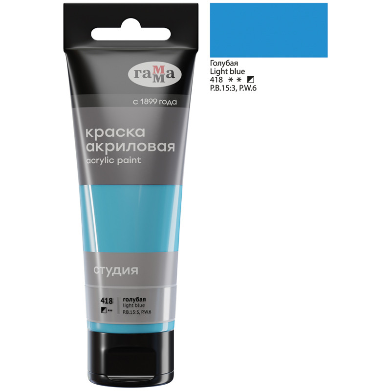 Краска акриловая художественная Гамма 