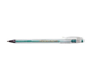Ручка гелевая 0.7 мм, металлик, зеленая, Crown Hi-Jell Metallic