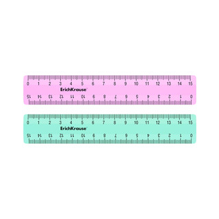 Линейка пластиковая ErichKrauseR Pastel Mint, 15см, мятный, в флоупаке 2