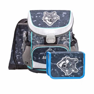 Ранец Belmil Mini Fit 'Wolf' с наполнением (пенал, мешок для ...