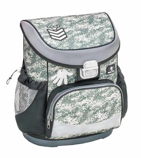 Школьный ранец Belmil Mini Fit 'Camouflage Grey' с наполнением 3 предмета 1