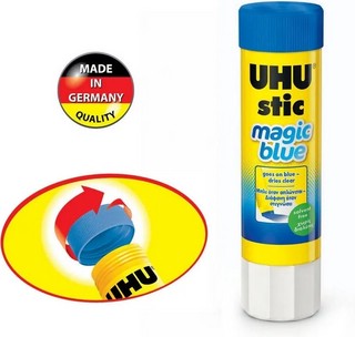 Клей-карандаш UHU Stic Magic, цвет синий, 21 г 2