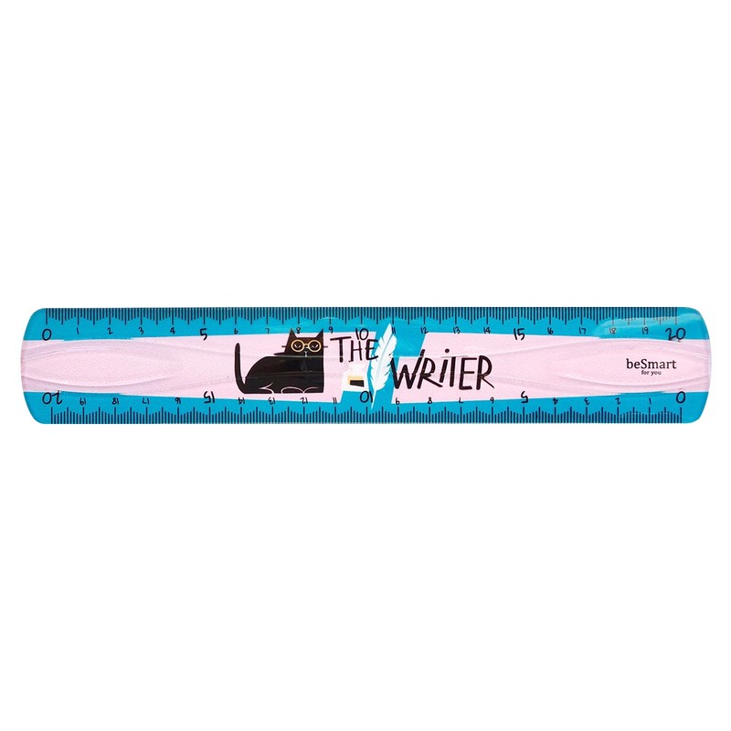 Линейка 20 см пластиковая гибкая 