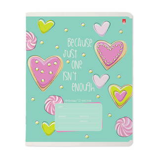 Тетрадь 12 л, клетка, А5, на скрепке 'Сладкое настроение', обложка в асс. Цена за 1 шт. 3