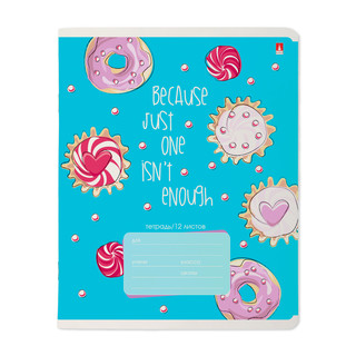 Тетрадь 12 л, клетка, А5, на скрепке 'Сладкое настроение', обложка в асс. Цена за 1 шт. 5