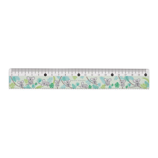 Линейка 20 см пластик 'Коалы-очаровашки' c волнистым краем